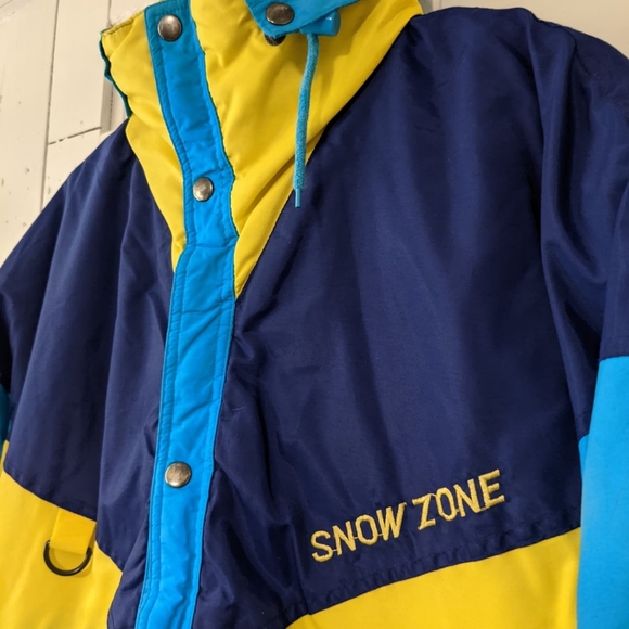 Snow Zone Vintage Retro Ski Winter Jacket - Picture 2 of 4
